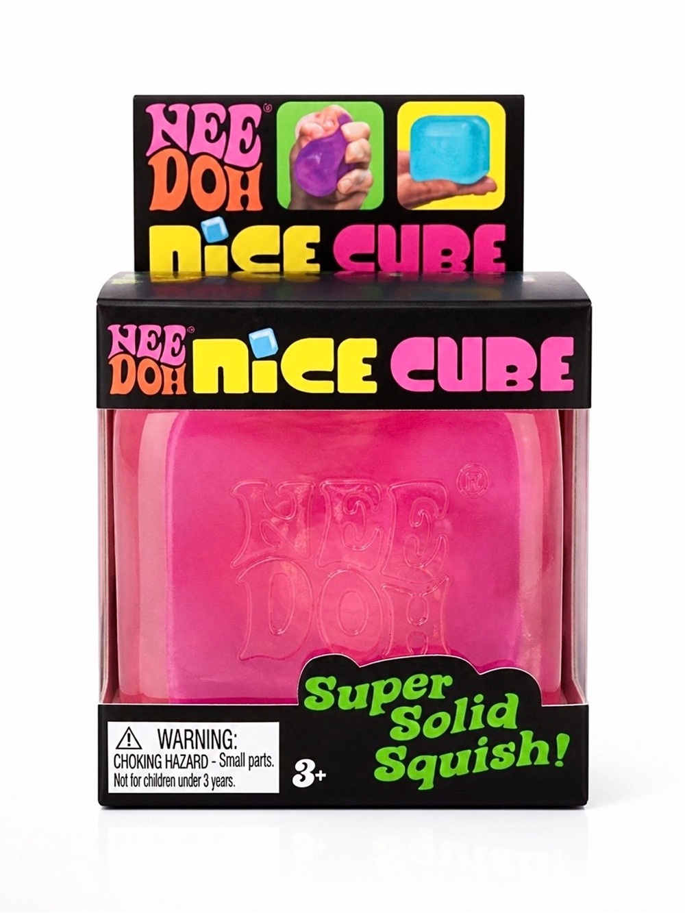 New Schylling NeeDoh Nice Cube (Pink)